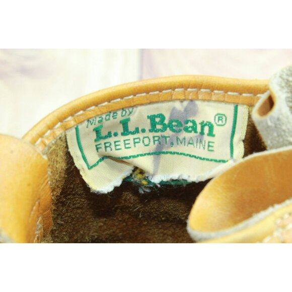 Vintage LL Bean Brown Leather Unlined Hunting Ankle Duck Boots Size 7 N - Picture 8 of 10